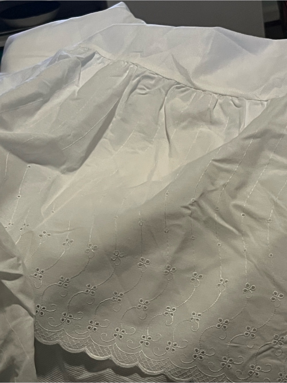 Canon White Eyelet Embroidered Pillow Shams